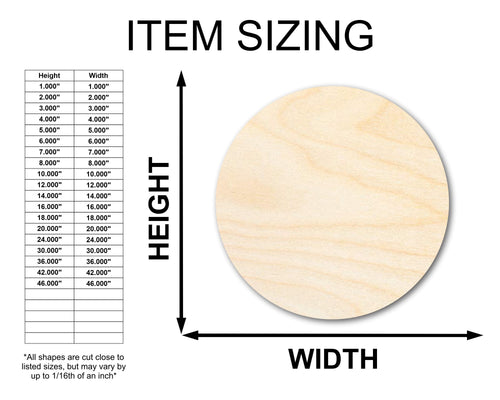 Unfinished Wood Circle Round | Circle Blank | DIY Craft Cutout | Up to 36"